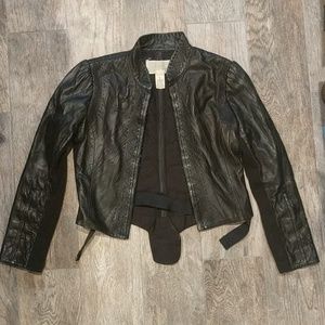 Ya ya leather crop jacket